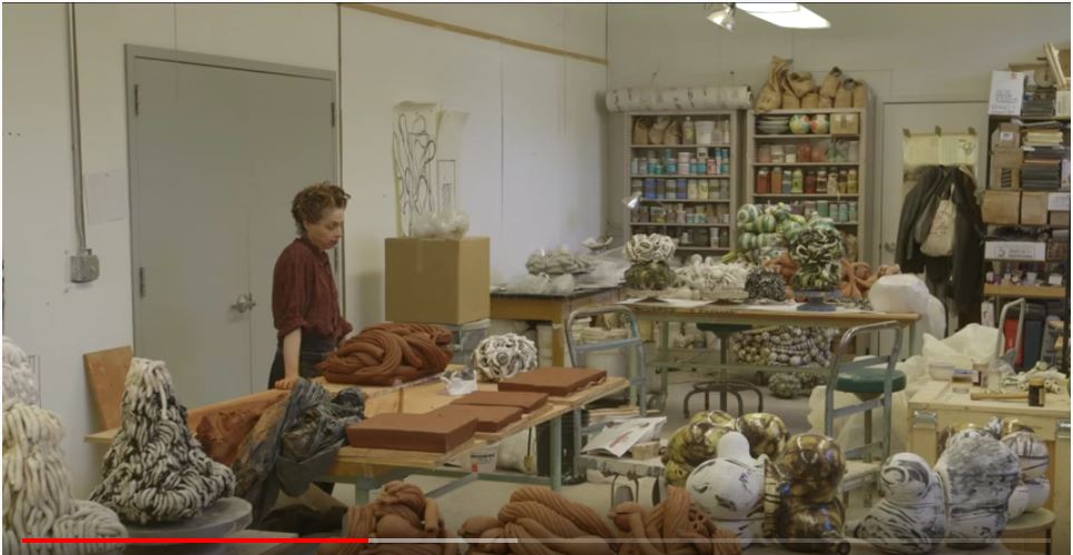 Annabeth Rosen in her sculpture studio