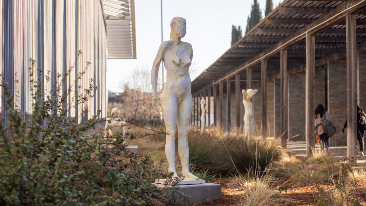 Sculpture garden at the Manetti Shrem
