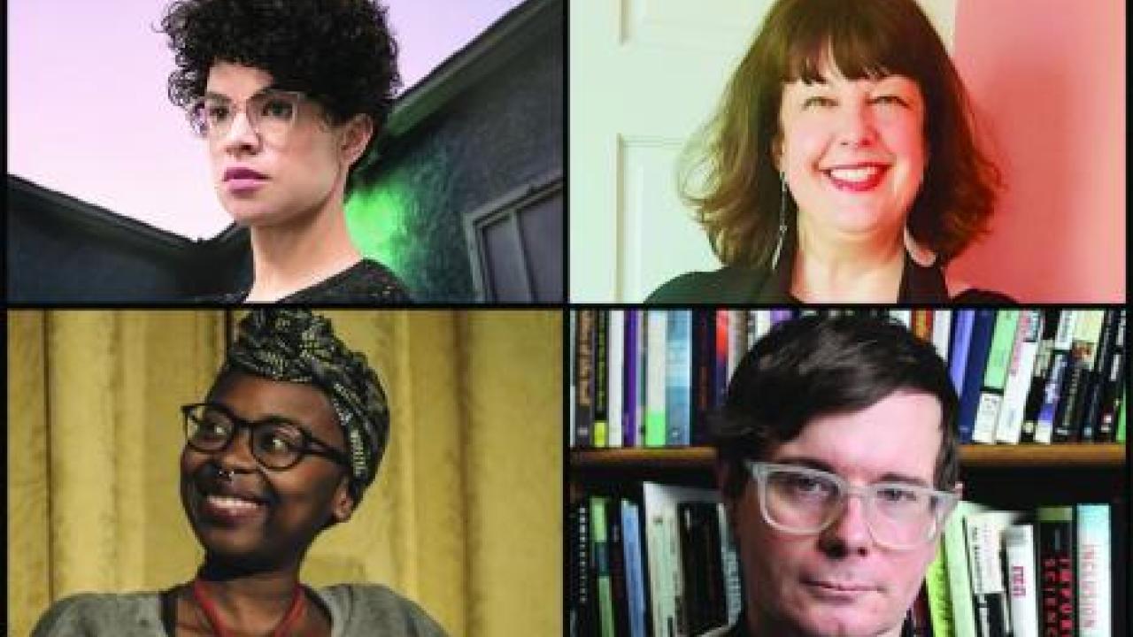 Image of Sadie Barnette, J. Kēhaulani Kauanui, Zoé Samudzi, and Eric Stanley