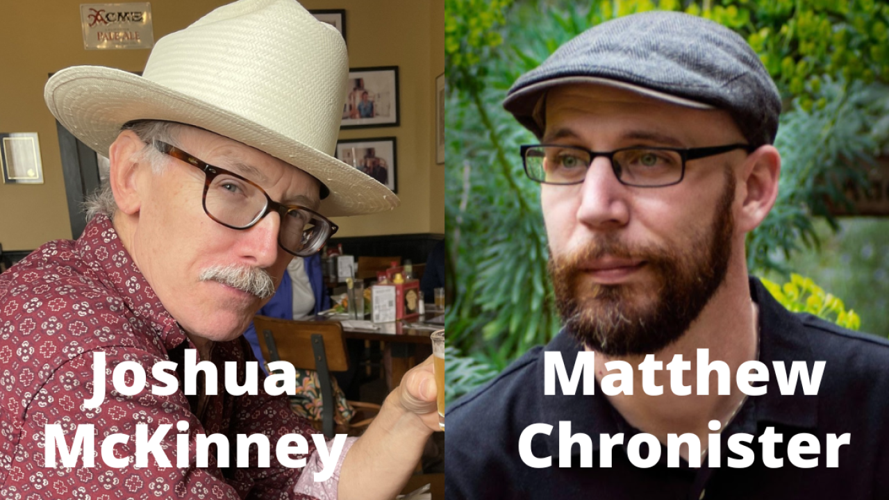 an image with portraits of Joshua McKinney and Matthew Chronister