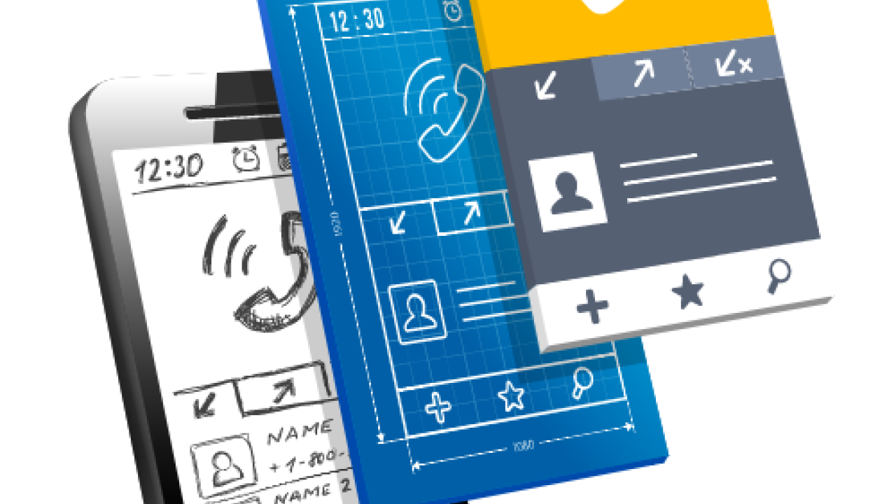 images of phones with various applications open