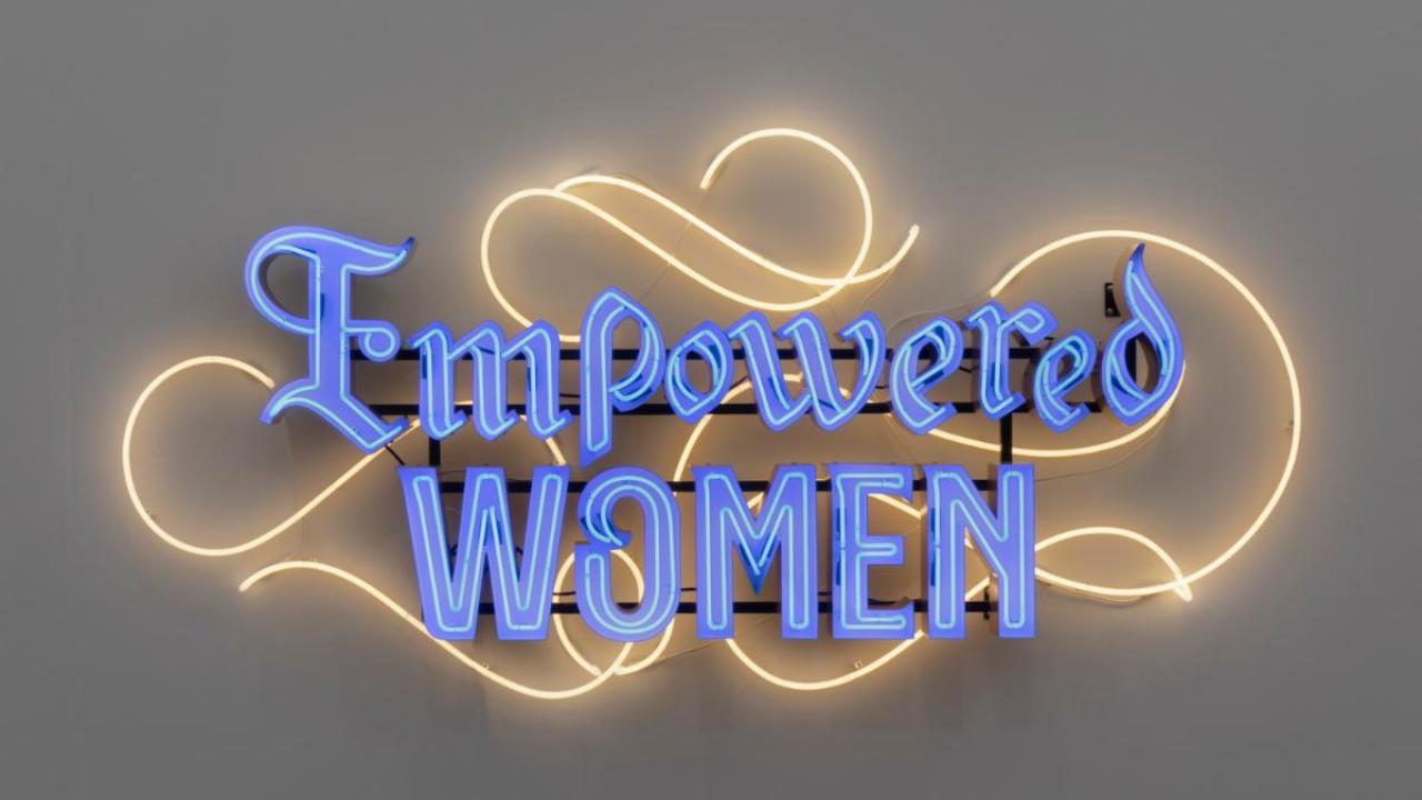 “Trust Women” by Andrea Bowers (Andrew Kreps Gallery)