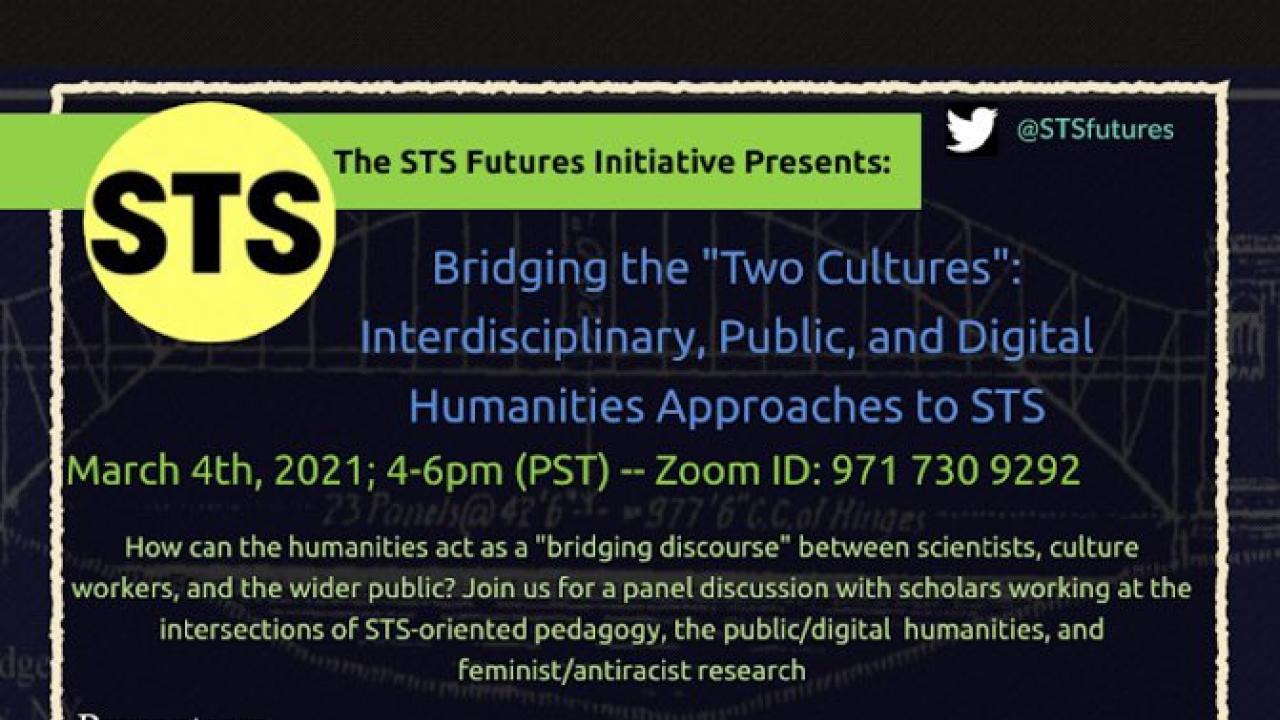 Poster from Bridging the Two Cultures event