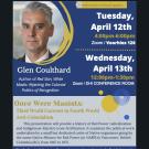 Flyer for event with details and a picture of Glen Coulthard
